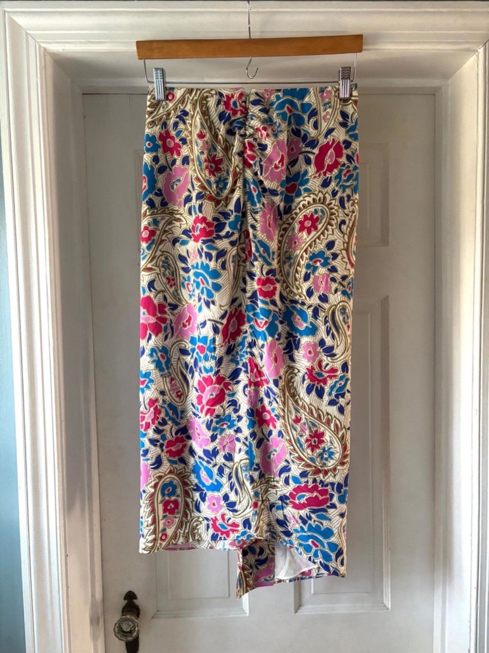 Isabel Marant Breena Floral Paisley Midi Skirt Silk Blend Size 36 FR | 4 US - Picture 11 of 15